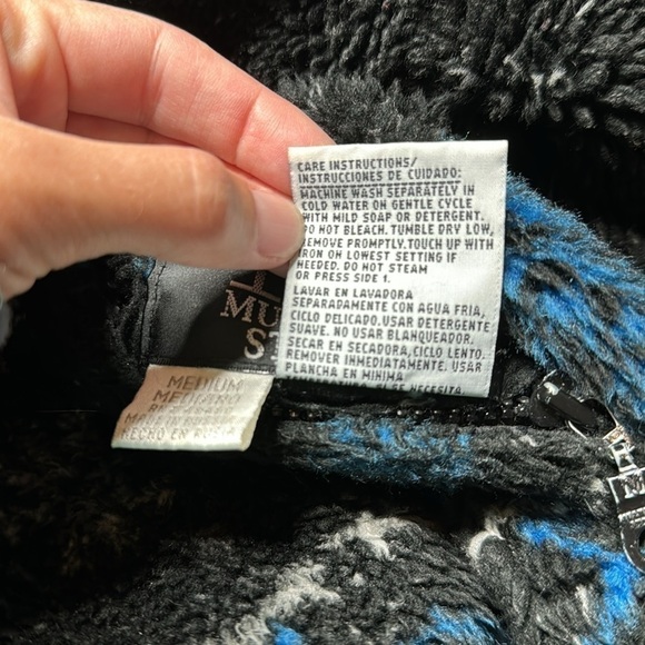 Vintage Mulberry Street Mountain Snowflake Reversible Fuzzy Ski Jacket Medium - Picture 11 of 11